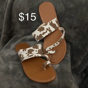 NEW! Cow print sandals